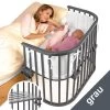 Babybay Maxi Beistellbett Schiefergrau Lackiert Stillbett - Zum Aktionspreis