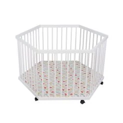 Schardt Solitär 6-Eck Laufgitter Kiefer Weiß Mit Folie Prisma