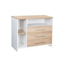 Schardt Eco Plus Wickelkommode Halifax Eiche/weiß 3 Schubkästen, 3 Fächer - Mit Wickelaufsatz -Baby Welt Verkauf 05 566 09 00 eco plus wickelkommode 2 gr