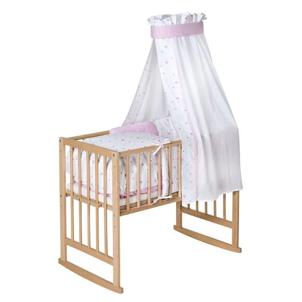 Schardt Multifunktionswiege 5 In 1 Buche Massiv Natur Mit Textiler Ausstattung Herzchen Rosa 1 Schardt Multifunktionswiege 5 In 1 Buche Massiv Natur Mit Textiler Ausstattung Herzchen Rosa