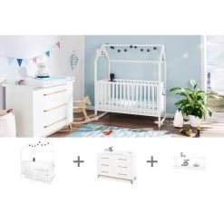 Pinolino Hilda & Riva Sparset Extrabreit Inkl. Hausbett Und Wandregal
