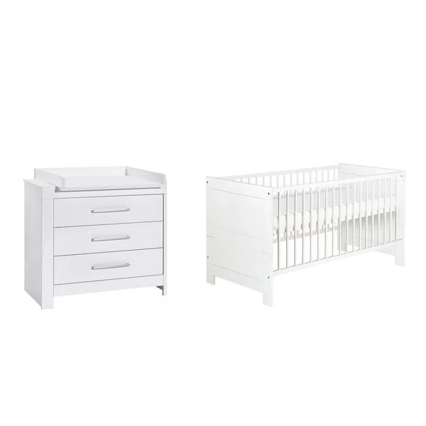 Schardt Nordic White Sparset Mit Umbauseiten Wickelkommode & Babybett - Dekor Weiß 1 Schardt Nordic White Sparset Mit Umbauseiten Wickelkommode & Babybett - Dekor Weiß
