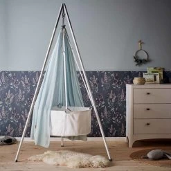 Leander Classic Babywiege Weiß Mit Matratze Und Deckenhaken 5 Leander Classic Babywiege Weiß Mit Matratze Und Deckenhaken -Baby Welt Verkauf 100041 leander classic cradle white blue a