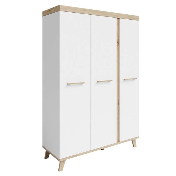 Roba Smile Kleiderschrank 3T Weiß 1 Roba Smile Kleiderschrank 3T Weiß