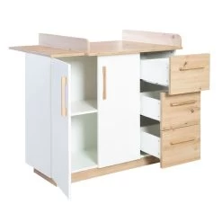 Roba Lion Kinderzimmer Sparset Weiß/natur Bett Und Wickelkommode -Baby Welt Verkauf 1012848 kinderzimmerset 07 f 1
