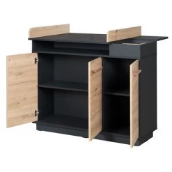 Roba Lenn Kinderzimmer 3T Anthrazit/natur Bett, Wickelkommode, Schrank -Baby Welt Verkauf 1012849 kinderzimmerset 05 f