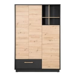 Roba Lenn Kinderzimmer 3T Anthrazit/natur Bett, Wickelkommode, Schrank -Baby Welt Verkauf 1012849 kinderzimmerset 06 f