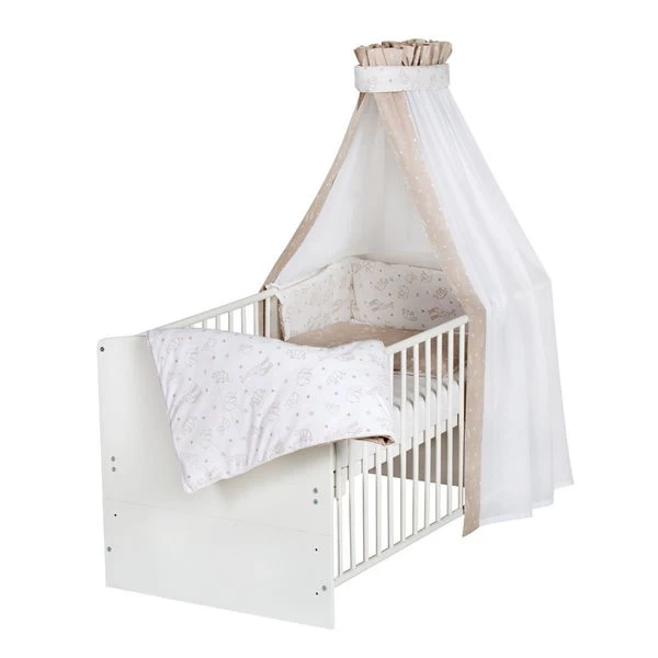 Schardt Origami Beige Bettset 4- Teilig Mit Bettwäsche, Himmel Und Nestchen 1 Schardt Origami Beige Bettset 4- Teilig Mit Bettwäsche, Himmel Und Nestchen