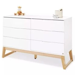 Pinolino Bridge Kinderzimmer Extrabreit Groß - 3T Inkl. Wandregal Weiß/Esche Klar Lackiert -Baby Welt Verkauf 133466x 02 1 1 1