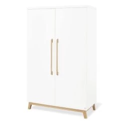 Pinolino Riva Kinderzimmer Breit 2türig Inkl. Wandregal Edelmatt Weiß/Esche Klar Lackiert -Baby Welt Verkauf 143415