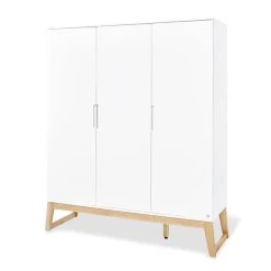 Pinolino Bridge Kinderzimmer Extrabreit Groß - 3T Inkl. Wandregal Weiß/Esche Klar Lackiert -Baby Welt Verkauf 143466g 01 2