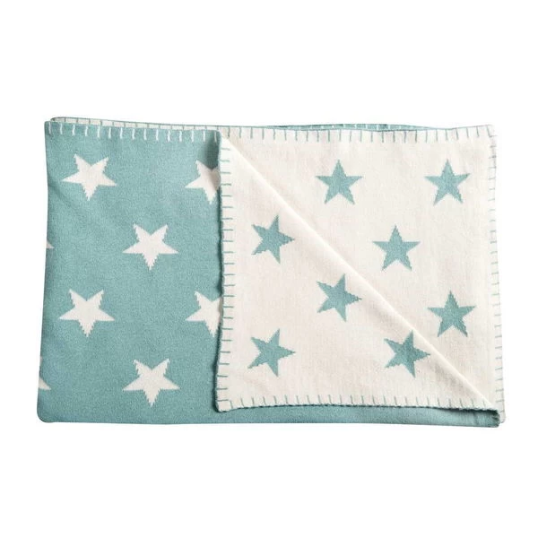 Schardt Kuscheldecke Big Star Mint 95x120 Schmusedecke - 100% Baumwolle 1 Schardt Kuscheldecke Big Star Mint 95x120 Schmusedecke - 100% Baumwolle