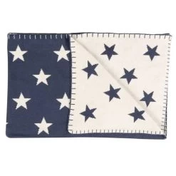 Schardt Kuscheldecke Big Star Dunkelblau 95x120 Schmusedecke - 100% Baumwolle