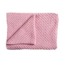 Schardt Strickdecke Altrosa 75x100 Cm Tagesdecke - 100% Baumwolle