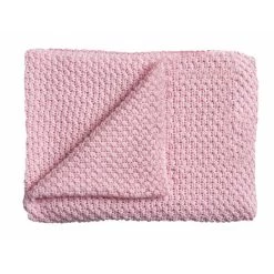 Schardt Strickdecke Rosa 75x100 Cm Tagesdecke - 100% Baumwolle