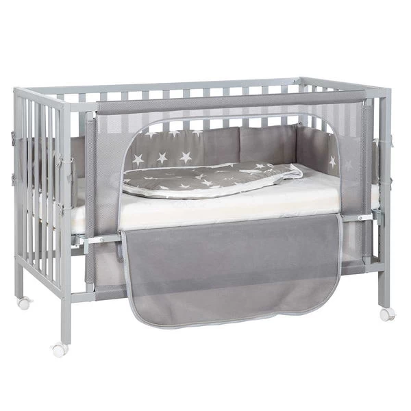 Roba Room Bed Little Stars Safe Asleep Inkl. Schlafsack, Matratze & Nestchen 2 Roba Room Bed Little Stars Safe Asleep Inkl. Schlafsack, Matratze & Nestchen – Bild 2