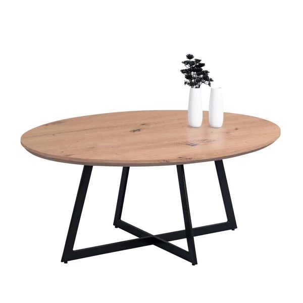 HomeTrends4You Couchtisch Yarra MDF Dekor Artisaneiche | Gestell Metall Schwarz 1 HomeTrends4You Couchtisch Yarra MDF Dekor Artisaneiche | Gestell Metall Schwarz