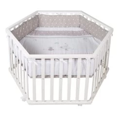 Roba Laufgitter Indibär Weiß 6-eckig