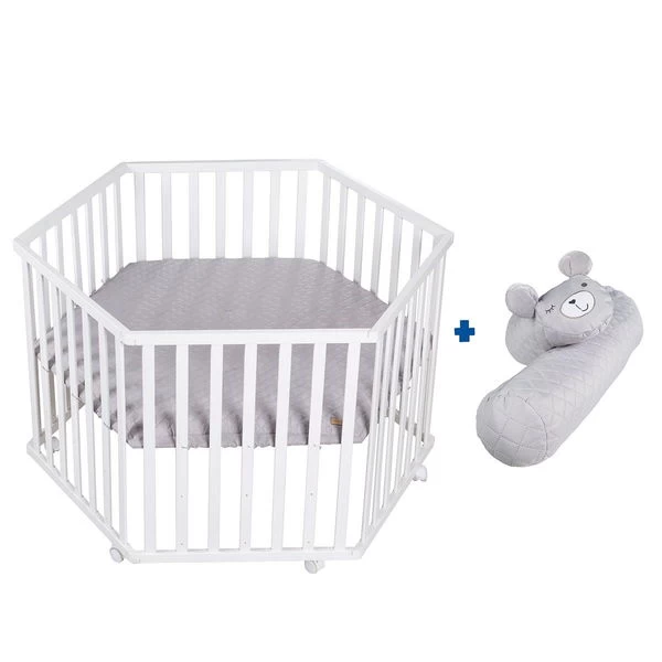 Roba Laufgitter Roba Style Weiß Inkl. Bettschlange, 6-eckig 1 Roba Laufgitter Roba Style Weiß Inkl. Bettschlange, 6-eckig