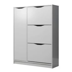 Trendteam Basix Schuhschrank 1TR 3KL Weiß