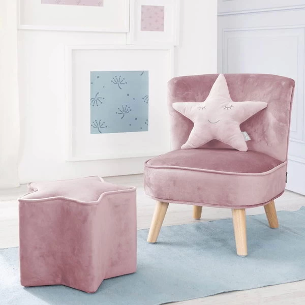 Roba Lil Sofa Set Klein Roba Style Rosa/mauve Inkl. Kindersessel, Sternenhocker & Kissen Stern 1 Roba Lil Sofa Set Klein Roba Style Rosa/mauve Inkl. Kindersessel, Sternenhocker & Kissen Stern
