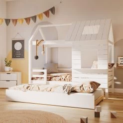 Artkid Roxy Hausbett Weiß 90 X 200 Cm Inkl. Gästebett