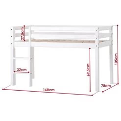 Hoppekids Halbhohes Bett ECO Dream 70x160 Cm Nicht Teilbar | Mit Gerader Leiter 8 Hoppekids Halbhohes Bett ECO Dream 70x160 Cm Nicht Teilbar | Mit Gerader Leiter -Baby Welt Verkauf 36 1001 32 07m dimensions non divisible 1