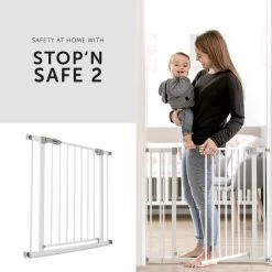 Hauck Stop N Safe 2 + 21cm Ext. Schutzgittererweiterung -Baby Welt Verkauf 4007923597378.pt06.stop n safe 2 incl. 21cm extension white