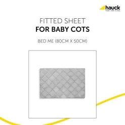 Hauck Bed Me 80x50 Spannbettlaken -Baby Welt Verkauf 4007923599198.pt01.bed me 80x50 cm grey