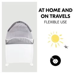Hauck Travel Bed Canopy Sonnen- & Insektenschutz -Baby Welt Verkauf 4007923599204.pt06.travel bed canopy grey