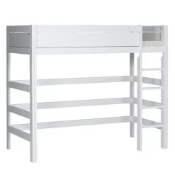 LIFETIME Hochbett 177 Cm Kiefer Weiß, 4640-10 Mit Rollboden