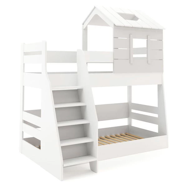 Nature Kid My House Etagenbett Weiß/grau Liegefläche 90/100 X 200 Cm 2 Nature Kid My House Etagenbett Weiß/grau Liegefläche 90/100 X 200 Cm – Bild 2