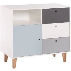 VOX Concept Baby Kommode Sky Blue White/grey/graphite