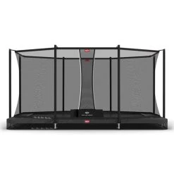 Berg Ultim Favorit InGround 410 Trampolin Grey Mit Sicherheitsnetz Comfort