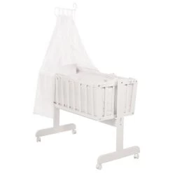 Roba Komplettwiegenset Weiß Inklusive Textiler Ausstattung Fox & Bunny