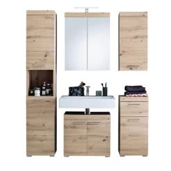 Trendteam Amanda Badmöbel 163x190x34 Cm 5-teilig Asteiche / Asteiche