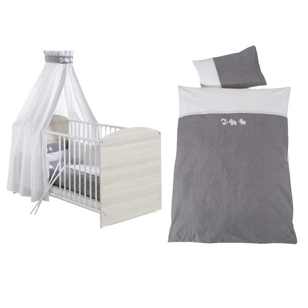 Schardt Amigos Bettset 4- Teilig Mit Bettwäsche, Himmel Und Nestchen 1 Schardt Amigos Bettset 4- Teilig Mit Bettwäsche, Himmel Und Nestchen