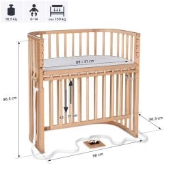 Babybay Boxspring Comfort Plus Beistellbett Natur Lackiert Extra Belüftet -Baby Welt Verkauf babybay boxspring comfort plus beistellbett natur lackiert 196111 006