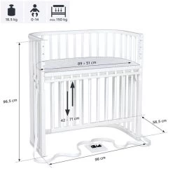 Babybay Boxspring Comfort Plus Beistellbett Weiß Lackiert Extra Belüftet -Baby Welt Verkauf babybay boxspring comfort plus beistellbett weiss lackiert 196112 006