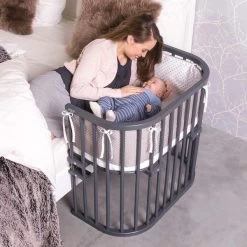 Babybay Original Schiefergrau Extra Belüftet Stillbett Beistellbett Zum Aktionspreis
