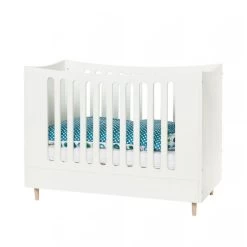 Manis-h Babybett 70 X 140 Cm Mit Buchefüßen - 2 Farben Wählbar