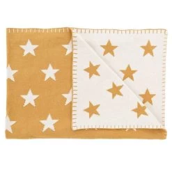 Schardt Kuscheldecke Big Star Honey Gold 95x120 Schmusedecke - 100% Baumwolle