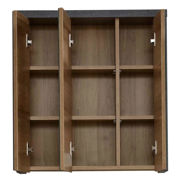 Trendteam Bay Spiegelschrank Schmal Inkl. Beleuchtung Eiche Riviera / Beton 2 Trendteam Bay Spiegelschrank Schmal Inkl. Beleuchtung Eiche Riviera / Beton – Bild 2