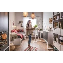 VOX Nest Jugendzimmer 2-türig Mit Bett Larch/graphite