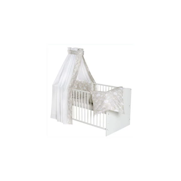 Schardt Tattoo Beige Bettset 4- Teilig Mit Bettwäsche, Himmel Und Nestchen 2 Schardt Tattoo Beige Bettset 4- Teilig Mit Bettwäsche, Himmel Und Nestchen – Bild 2