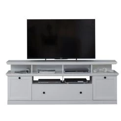 Trendteam Baxter TV-Lowboard Breit + Aufsatz Weiß Dekor
