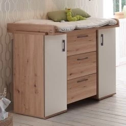 Mäusbacher Cindy Wickelkommode Asteiche/weiß Matt