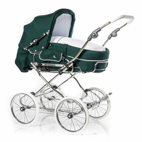 HESBA Corrado Kinderwagen Außen 637 Innen 120 Räder Weiß 30 Cm, Ledergriff Weiß 1 HESBA Corrado Kinderwagen Außen 637 Innen 120 Räder Weiß 30 Cm, Ledergriff Weiß