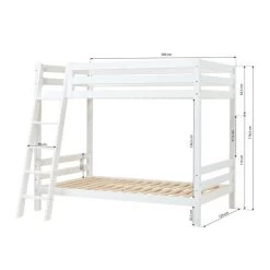 Hoppekids Hoch Etagenbett ECO Luxury 120x200 Cm Mit Schräger Leiter -Baby Welt Verkauf etb 120 schraeg masse