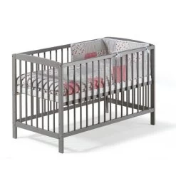 Schardt Felix Kinderbett Kiefer Massiv Nordic Grey 60x120 Cm, 4 Seiten Gestäbt